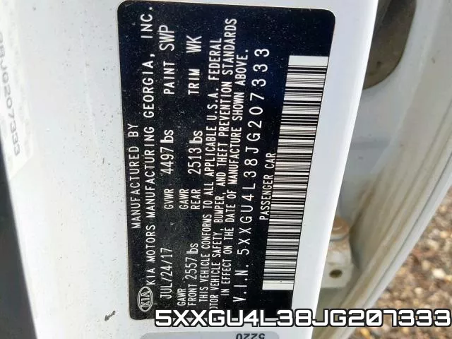 5XXGU4L38JG207333 фото 2