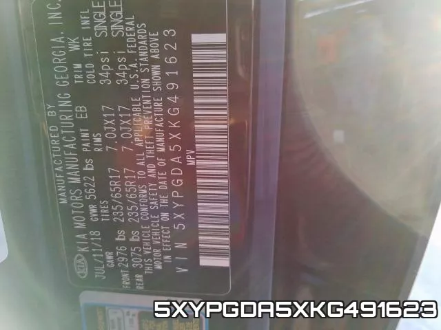 5XYPGDA5XKG491623 фото 2