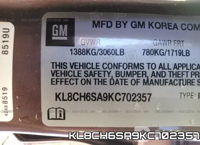 KL8CH6SA9KC702357 фото 10