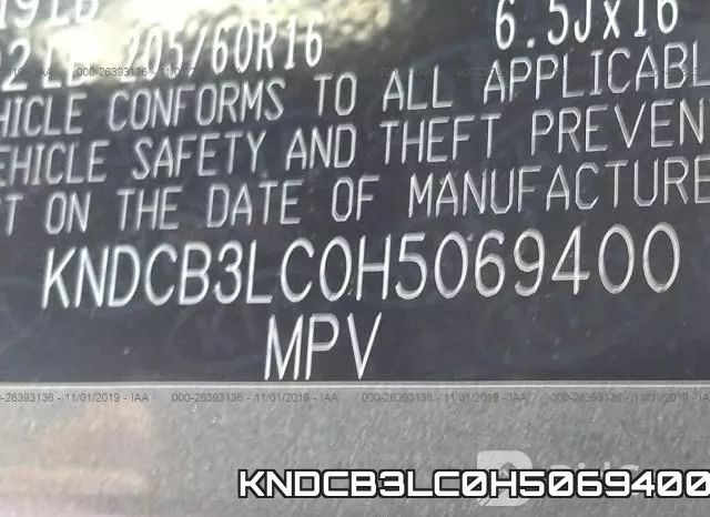 KNDCB3LC0H5069400 фото 10