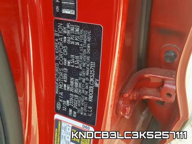 KNDCB3LC3K5257111 фото 2