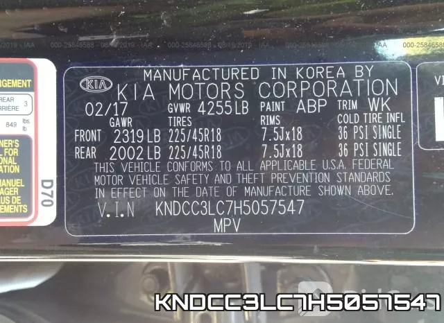 KNDCC3LC7H5057547 фото 10