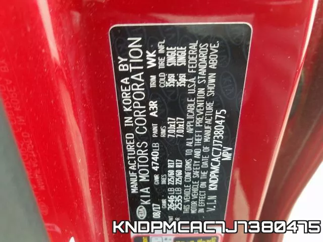 KNDPMCAC7J7380475 фото 2