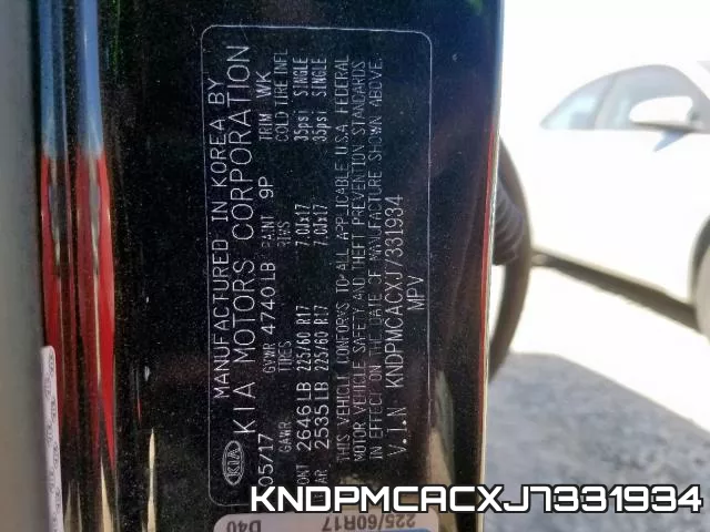KNDPMCACXJ7331934 фото 2