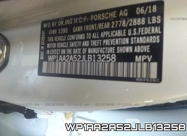 WP1AA2A52JLB13258 фото 10