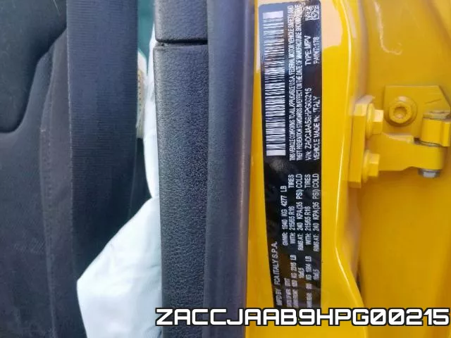 ZACCJAAB9HPG00215 фото 2