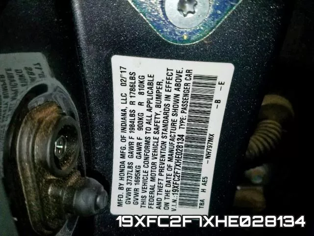 19XFC2F7XHE028134 фото 2