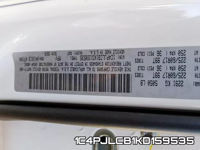 1C4PJLCB1KD159535 фото 2
