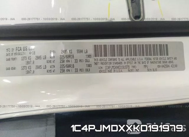 1C4PJMDXXKD191979 фото 10