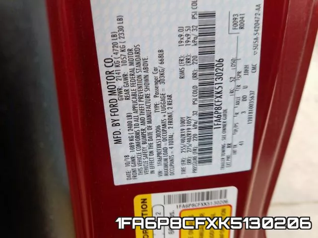 1FA6P8CFXK5130206 фото 2
