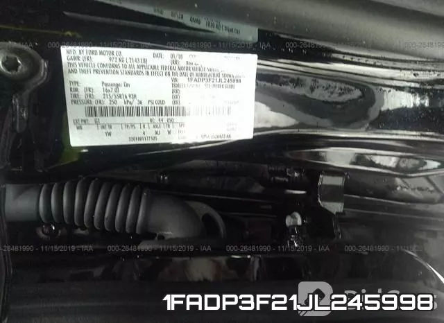1FADP3F21JL245998 фото 10
