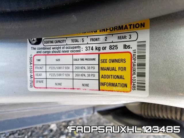 1FADP5AUXHL103485 фото 2