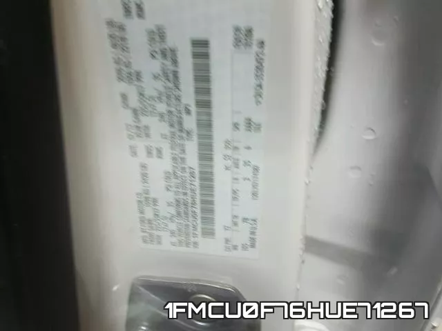 1FMCU0F76HUE71267 фото 2