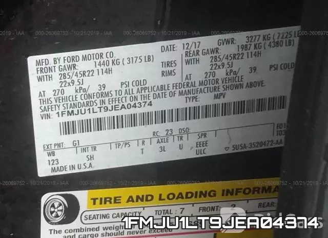1FMJU1LT9JEA04374 фото 9