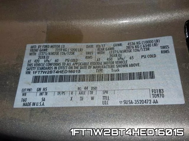 1FT7W2BT4HED16015 фото 2