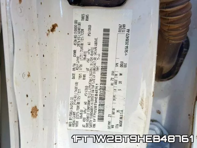 1FT7W2BT9HEB48761 фото 2
