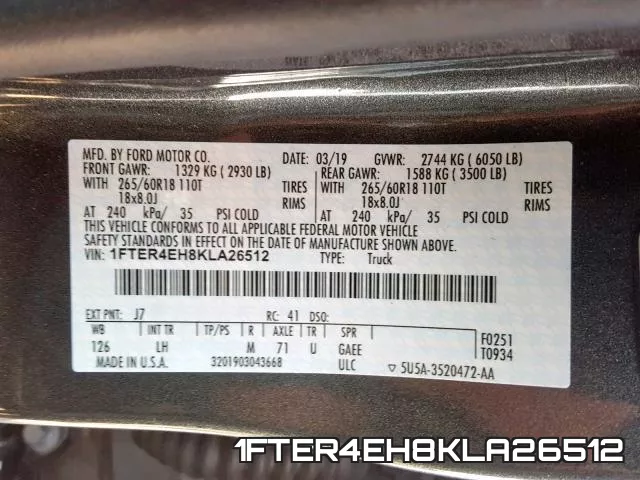 1FTER4EH8KLA26512 фото 2