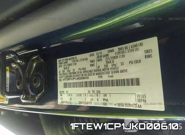 1FTEW1CP1JKD00610 фото 10