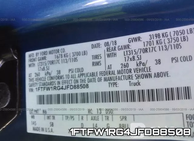 1FTFW1RG4JFD88508 фото 10