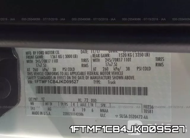 1FTMF1CB4JKD09527 фото 9