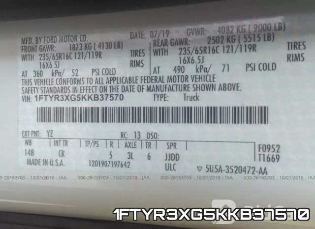 1FTYR3XG5KKB37570 фото 10