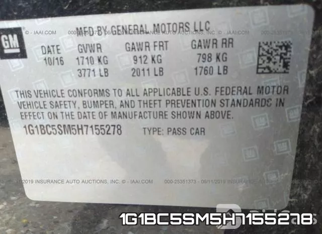 1G1BC5SM5H7155278 фото 10