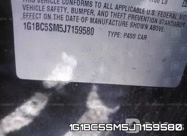 1G1BC5SM5J7159580 фото 9