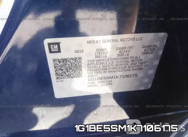 1G1BE5SM1K7106175 фото 9