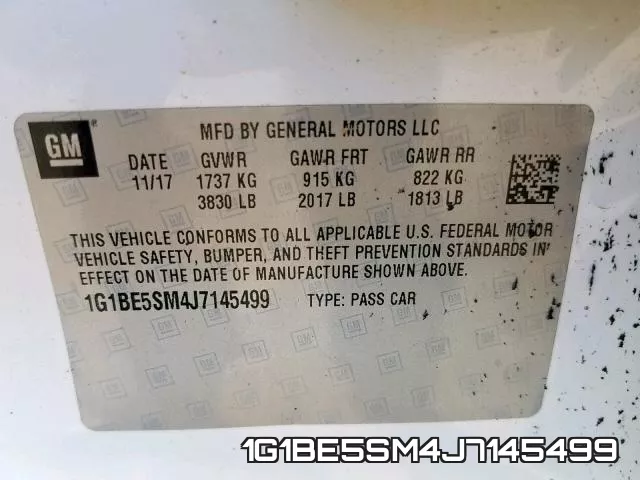 1G1BE5SM4J7145499 фото 2