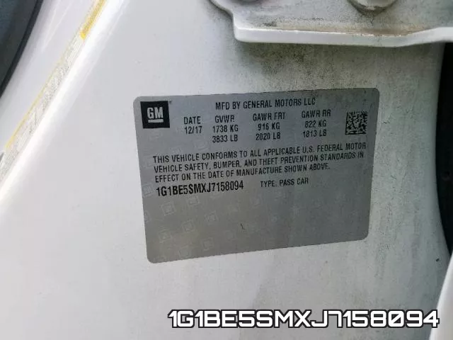 1G1BE5SMXJ7158094 фото 2