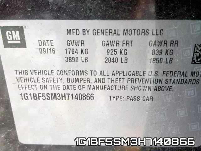 1G1BF5SM3H7140866 фото 2