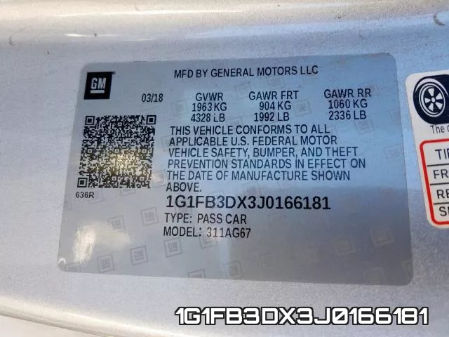 1G1FB3DX3J0166181 фото 2