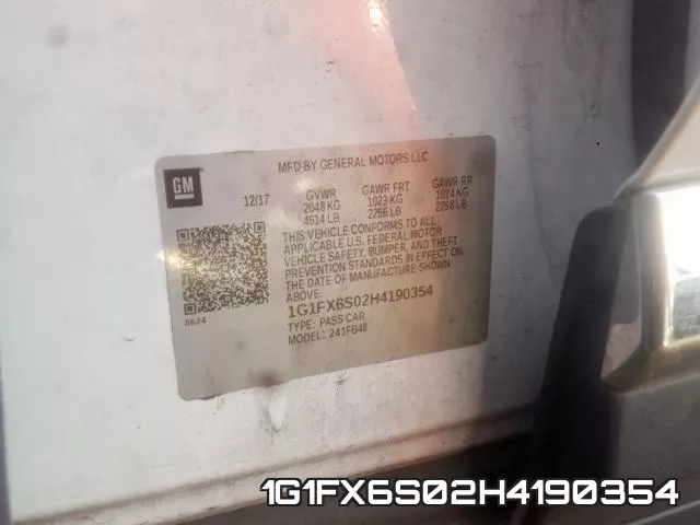 1G1FX6S02H4190354 фото 2