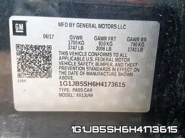 1G1JB5SH6H4173615 фото 2
