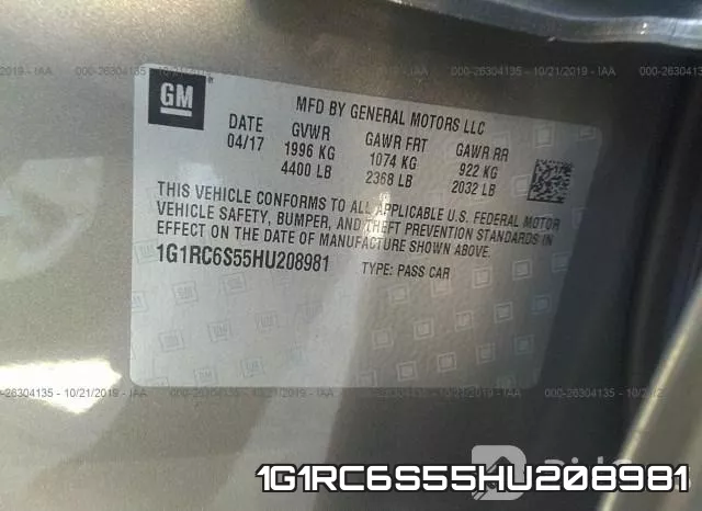 1G1RC6S55HU208981 фото 8