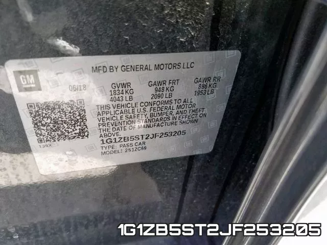 1G1ZB5ST2JF253205 фото 2