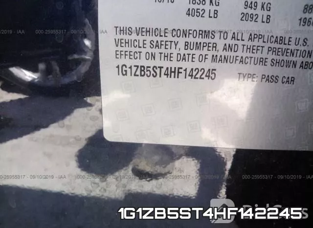 1G1ZB5ST4HF142245 фото 9
