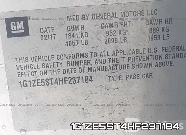1G1ZE5ST4HF237184 фото 10