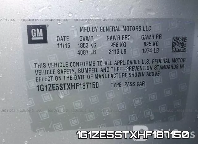 1G1ZE5STXHF187150 фото 10