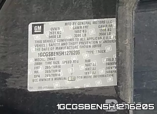 1GCGSBEN5H1276205 фото 9