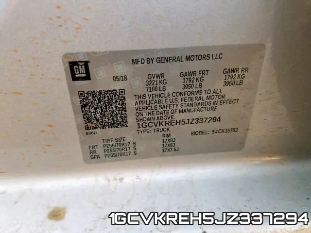 1GCVKREH5JZ337294 фото 2