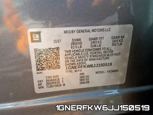 1GNERFKW6JJ150519 фото 2