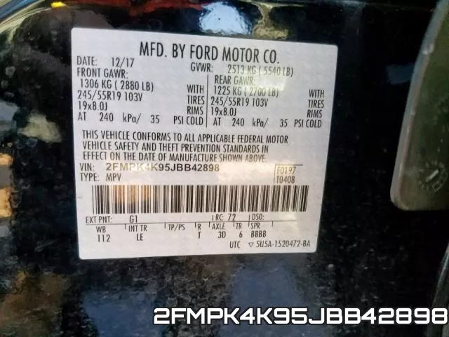 2FMPK4K95JBB42898 фото 2