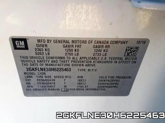 2GKFLNE30H6225463 фото 2
