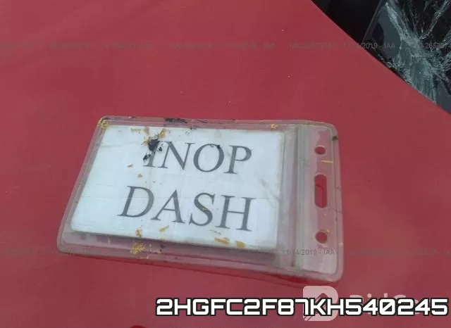 2HGFC2F87KH540245 фото 7