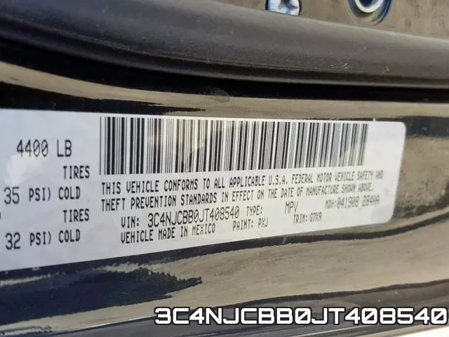 3C4NJCBB0JT408540 фото 2