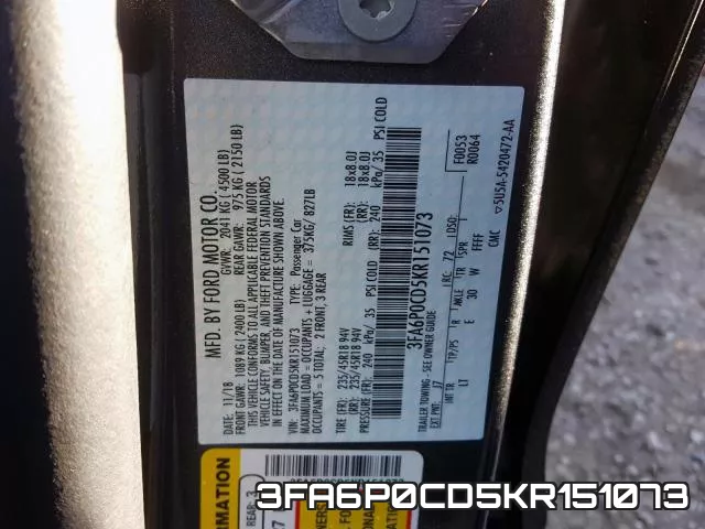 3FA6P0CD5KR151073 фото 2