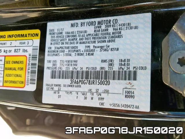 3FA6P0G78JR150020 фото 2