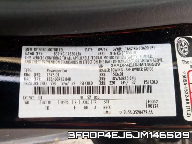 3FADP4EJ6JM146509 фото 2