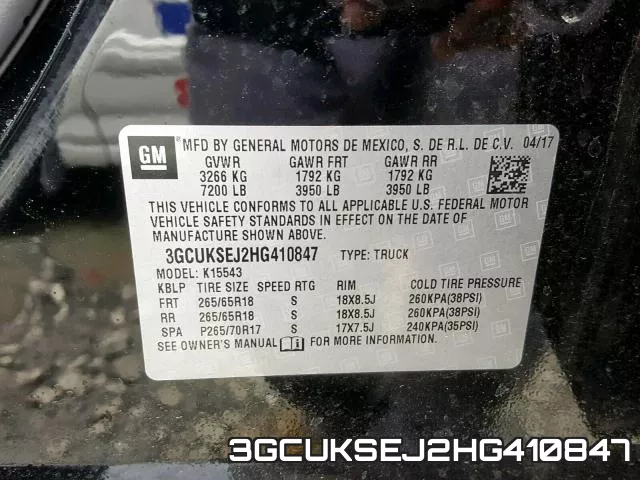 3GCUKSEJ2HG410847 фото 2